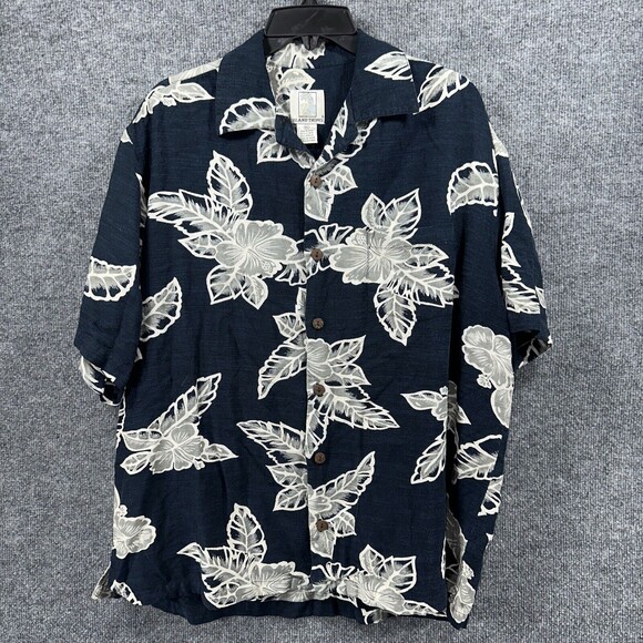 Island Tropics Casual Button‎ Up Shirt Men Size XL Aloha Hawaiian Tropical Beach - Picture 1 of 8